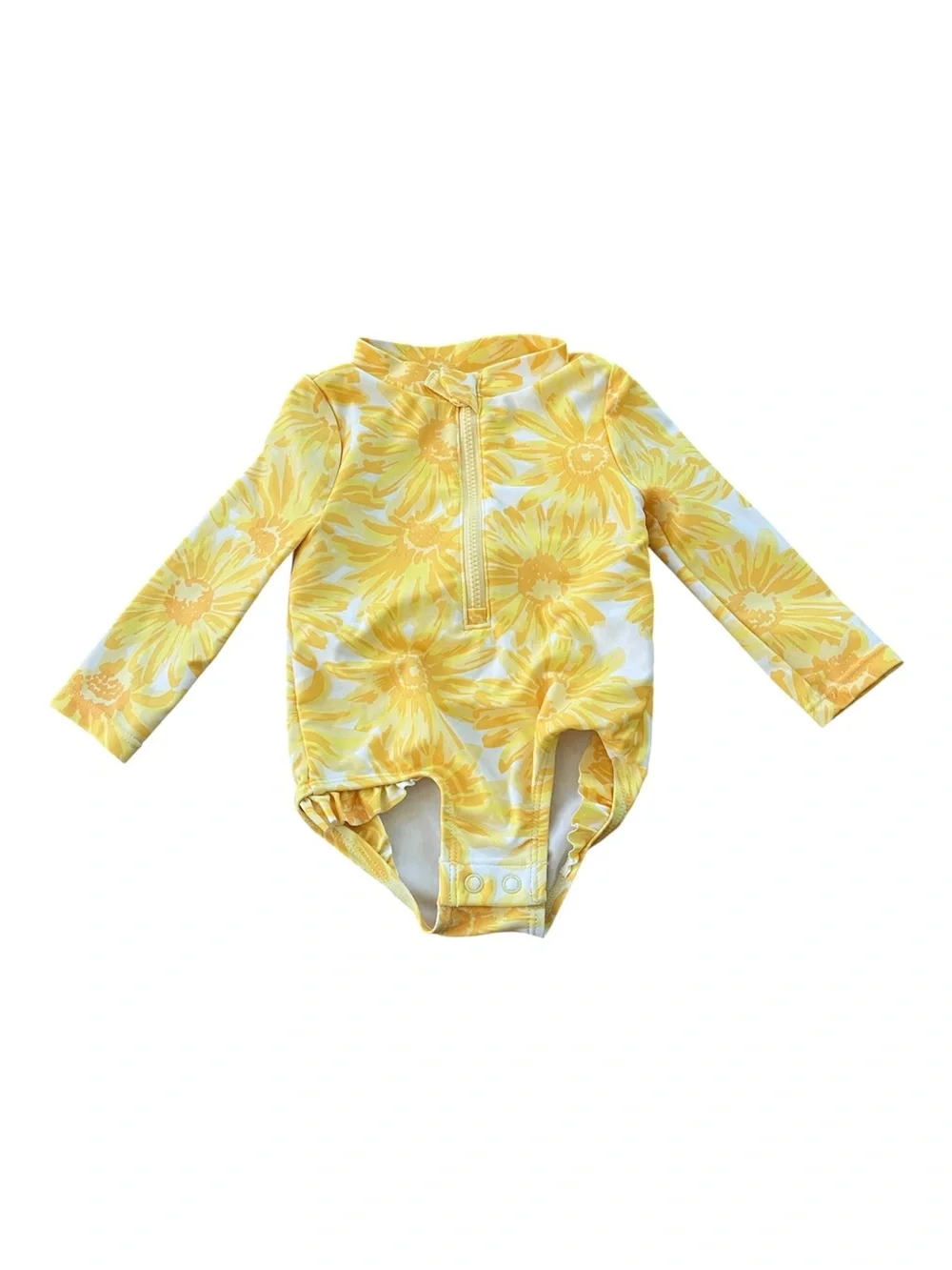 3/$20 Carter’s Yellow Floral Rashguard One Piece Swimsuit- 6 Months